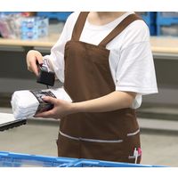 ディックコーポレーション ピッキング用エプロン 胸付き FA-010 ブラウン 3着（直送品）