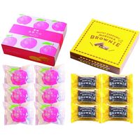 花月堂 【お中元ギフト・熨斗付き】プランタンブランby花月堂 盛岡白桃ブッセ6個入＆盛岡ブラウニー6個入セット 801241 1セット（直送品）