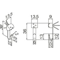 オリジン フック クリアフック 石膏ボード用 同色2個入り ピンタイプ クリア 263085 1個