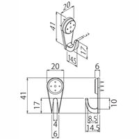オリジン フック　壁　大　コンクリート用　ピンタイプ　耐荷重3kg　3個入り 273824 1個（直送品）
