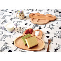 かのりゅう ランチプレート 子供用 天然木 皿 食器 洋食器 子供用食器 車 339126 1個（直送品）