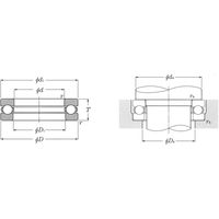 小西製作所 SUSスラストボールベアリングSS51103内径17mm外径30mm厚さ9mm　1セット(2個入)（直送品）