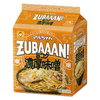 袋麺 マルちゃんZUBAAAN！（ズバーン） 旨コク濃厚味噌 3食パック 1セット（4個） 東洋水産