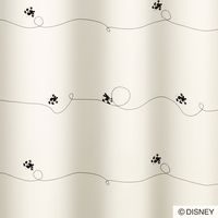 スミノエ DISNEY セミオーダー カーテン ミッキー ライン 1000×1500mm アイボリー １セット(2枚入)（直送品）