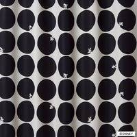 スミノエ DISNEY セミオーダー カーテン ミッキー スコープ 1300×2250mm ブラック １セット(2枚入)（直送品）