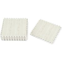 アイリスオーヤマ ジョイントマット 木目デザイン 32×32×厚み1cm ホワイト JTM-32（WOD) 1セット(9枚入)