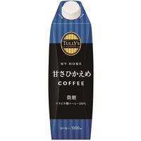 伊藤園 タリーズコーヒー 甘さひかえめ 微糖 キャップ付き 紙パック 1000ml マイホーム 1セット（12本） 業務用 大容量