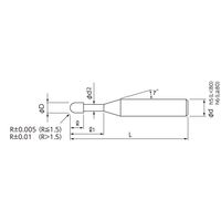 日進工具 無限コーティング ロングネックボールエンドミル（深リブ用） MRB230 R0.9X12 （D4） 1個（直送品）