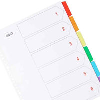 テージー カラーインデックスPP A4 30穴 6山 IN-3406 1組