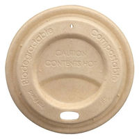 ケーピープラテック 紙製ドリンクカップ用蓋 80パルプリッド ナチュラル 54525 1セット(50枚入)（直送品）