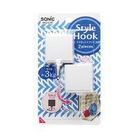 ソニック スタイルフック 3kg 白 2個入 MG-639-W 1袋 64-8822-75（直送品）