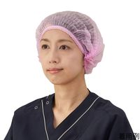 竹虎 サージキャップ ジャバラタイプ ピンク 076186 1箱(100枚) 64-8870-14