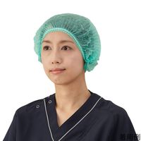 竹虎 サージキャップ ジャバラタイプ グリーン 076187 1箱(100枚) 64-8870-15