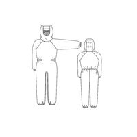 東洋リントフリー オートクレーブ対応フード・マスク一体型ツナギ服 白 3L FP1201-01 1着 64-8904-30（直送品）