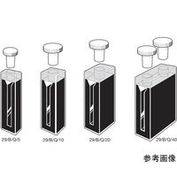 セミマイクロ石英セル(側面二面黒壁) ストッパー付き 光路長:2mm 0.200mL 29/B/12/Q/2 1個（直送品）