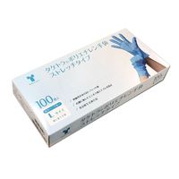 アーテック タケトラポリエチレン手袋 ストレッチタイプ ブルー L 100枚入 082054 1ケース(2000枚) 64-9098-63（直送品）