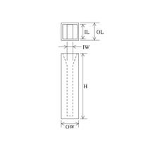 東ソー 上底マイクロブラックセル(2面透明) 0.280mL 溶融石英 T-18BM-UV-5 1個 64-9350-62（直送品）