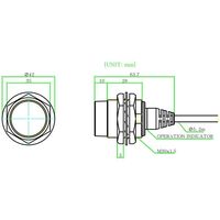 オートニクス 円柱型長距離近接センサ (非シールド/PNP出力/検出距離25mm) PRD30-25DP 1個 64-9615-74（直送品）