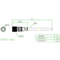 オートニクス BJX専用コネクタ 5m CID408-5 1個 64-9616-39（直送品）