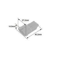 日立Astemoアフターマーケットジャパン 防水ハウジング メス 3極 黒 3個入 FRSH108B 1袋(3個) 64-9723-83（直送品）