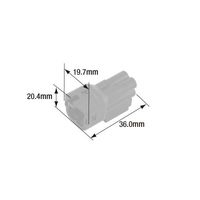 日立Astemoアフターマーケットジャパン 防水ハウジング メス 4極 黒 3個入 FRSH110B 1袋(3個) 64-9723-85（直送品）