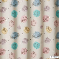 スミノエ DISNEY セミオーダー カーテン プリンセス プリンセスチャーム 1700×1650mm アイボリー １セット(2枚入)（直送品）