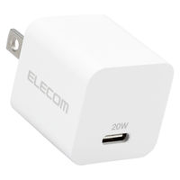 USB充電器 タイプC PD 20W USB-C×1 コンパクト 小型 固定プラグ 白 EC-AC11WH エレコム 1個