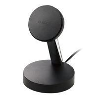 ワイヤレス充電器 7.5W マグネット式 スタンドタイプ 縦置き/横置き両対応 ブラック W-MS02BK エレコム 1個