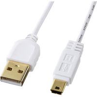 USBケーブル　USB-A（オス）MiniB（オス）　2.5m　USB2.0　KU-SLAMB525WK　サンワサプライ　1本