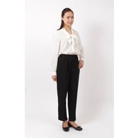 ジョイントカシワギ ストレッチ素材 撥水加工 治療・リハビリ・介護用 裾ファスナー付 パンツ 女性用 股下60cm S 黒（直送品）