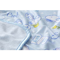 西川 スヌーピー ひざ掛け ひんやり シングル ブルー 208305037 1枚（直送品）