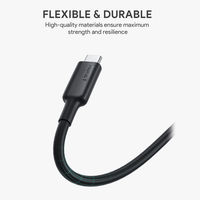 USBケーブル Type-C 1m 4K映像出力対応 100W PD 急速充電対応 AUKEY Impulse ブラック CB-CD23-BK 1個