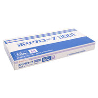ポリグローブ 3001 箱入 青 M 6000枚(100×60) 00663091 1ケース(6000枚入(100枚×60袋))（直送品）