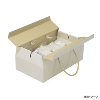 ヤマニパッケージ ナチュラル手提BOX-M 100枚(10×10) 16-191 1ケース(100枚入(10枚×10袋))（直送品）