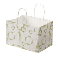 ヤマニパッケージ ふで柄手提袋 マチ広片ツヤ晒(大) 200枚(25×8) 19-596F 1ケース(200枚入(25枚×8袋))（直送品）