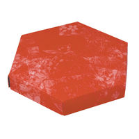 ヤマニパッケージ 19-611K 六角(大)紅白 100枚 1ケース(100枚入)（直送品）