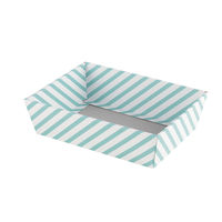 ヤマニパッケージ ギフトトレー Yストライプ L ミントブルー 100枚(20×5) EE-417 1ケース(100枚入(20枚×5袋))（直送品）