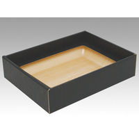 ヤマニパッケージ NK-410 肉箱 黒 深口 50枚 1ケース(50枚入)（直送品）