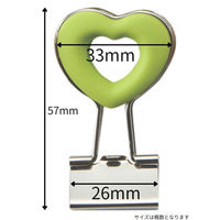 ベロス ハートクリップ グリーン DCH-2GR 1セット(1個×30)
