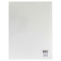 リヒトラブ スライドリング 表紙 B5 クリスタル F-3122シロ 1セット(1枚×50)