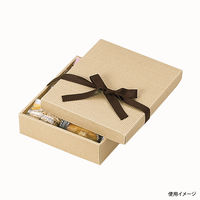 ヤマニパッケージ ナチュラルBOX9号ヒモ付 100枚(50×2) 16-14 1ケース(100枚入(50枚×2袋))（直送品）