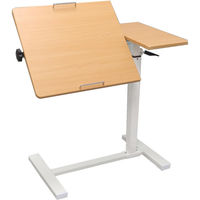 オスマック 角度が調整できるエアシリンダーリフトテーブル デスク ナチュラル SCY-3650RN 1台（直送品）