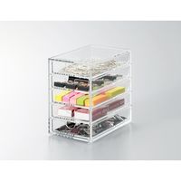 スマイル アクリル収納ケース5段 741165 1セット(5個)（直送品）