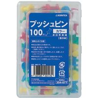 ジョインテックス プッシュピン 色込100本入 B266J 1セット(10箱)（直送品）