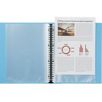 ジョインテックス リング式クリアーブック 青10冊 D051J-10BL 1セット(5箱)（直送品）