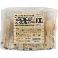 サンナップ 袋入ウッドデザートスプーン8.5cm 100本 DSPW100P 1セット(30パック)（直送品）