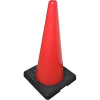 樹脂製コーンベット付三角コーン 赤 PCC-3K　10本 熱田資材（直送品）