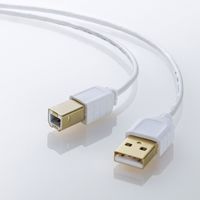 サンワサプライ 極細USBケーブル(USB2.0 A-Bタイプ・2m) KU20-SL20WK 1本