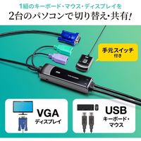 サンワサプライ 手元スイッチ付きパソコン自動切替器(2:1) SW-KVM2WVUN2 1個