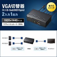 サンワサプライ ディスプレイ切替器(ミニD-sub(HD)15pin用)・2回路 SW-EV2N2 1個